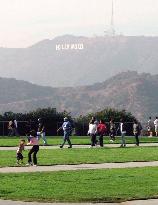 Hollywood sign may change color in support of U.S. troops